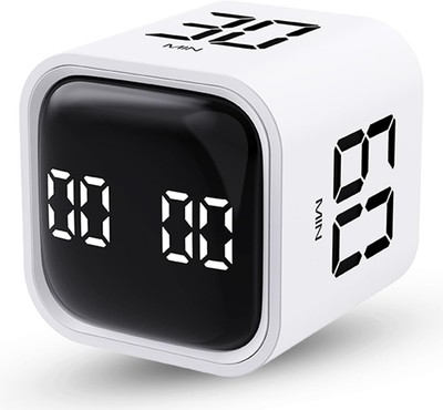 2024 Productivity Timer Flip Gravity Sensor Cube Countdown & White 