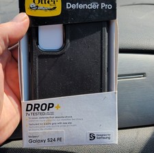 OtterBox Defender Pro Rugged Heavy Duty Case Galaxy S24 FE Black w/ Holster Clip