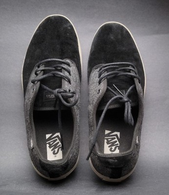 Vans Ludlow Black Suede Grey Tweed Size 12 Excellent 