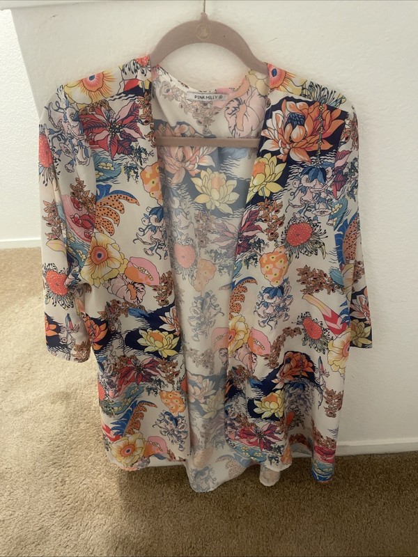 Fabulous Pink Milly Multi Color Jacket, Sz XL