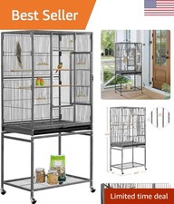 Spacious 54-Inch Bird Cage with Removable Tray - Ideal for Parrots Lovebirds
