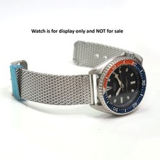 Cinturino orologio maglia milanese acciaio inox 22 mm fibbia tang per Seiko 5