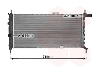 VAN WEZEL Wasserkühler mechanisch gefügt für Opel Kadett E Kasten 37_ 47_