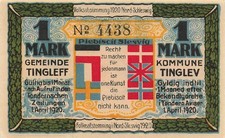 1 Mark Notgeld TINGLEFF Gemeinde DNS Tinglev
