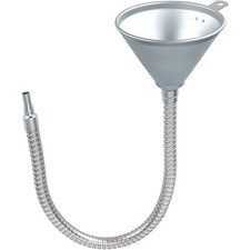 24.4" Bendable Spout Funnel with Filter, Galvanized Funnel for All Automotive Oi