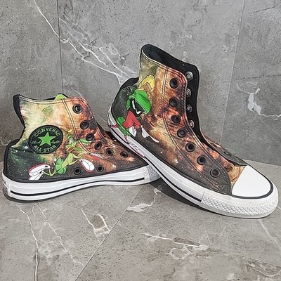 Converse All Star Hi Looney Tunes Marvin The Martian Unisex WO's 6 No Shoe Laces
