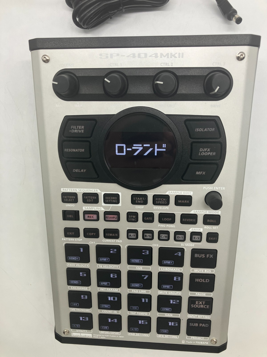 Roland SP-404MKII Sampler 2024 Metal Face Plate w/Adapter E8Q4184