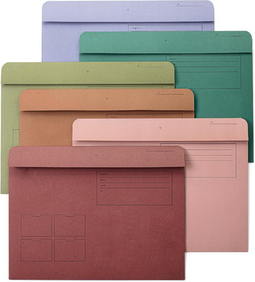 - Paper Pocket File Folder, 6 Pack, Assorted Colors, Letter Size, File Jacket Fl
