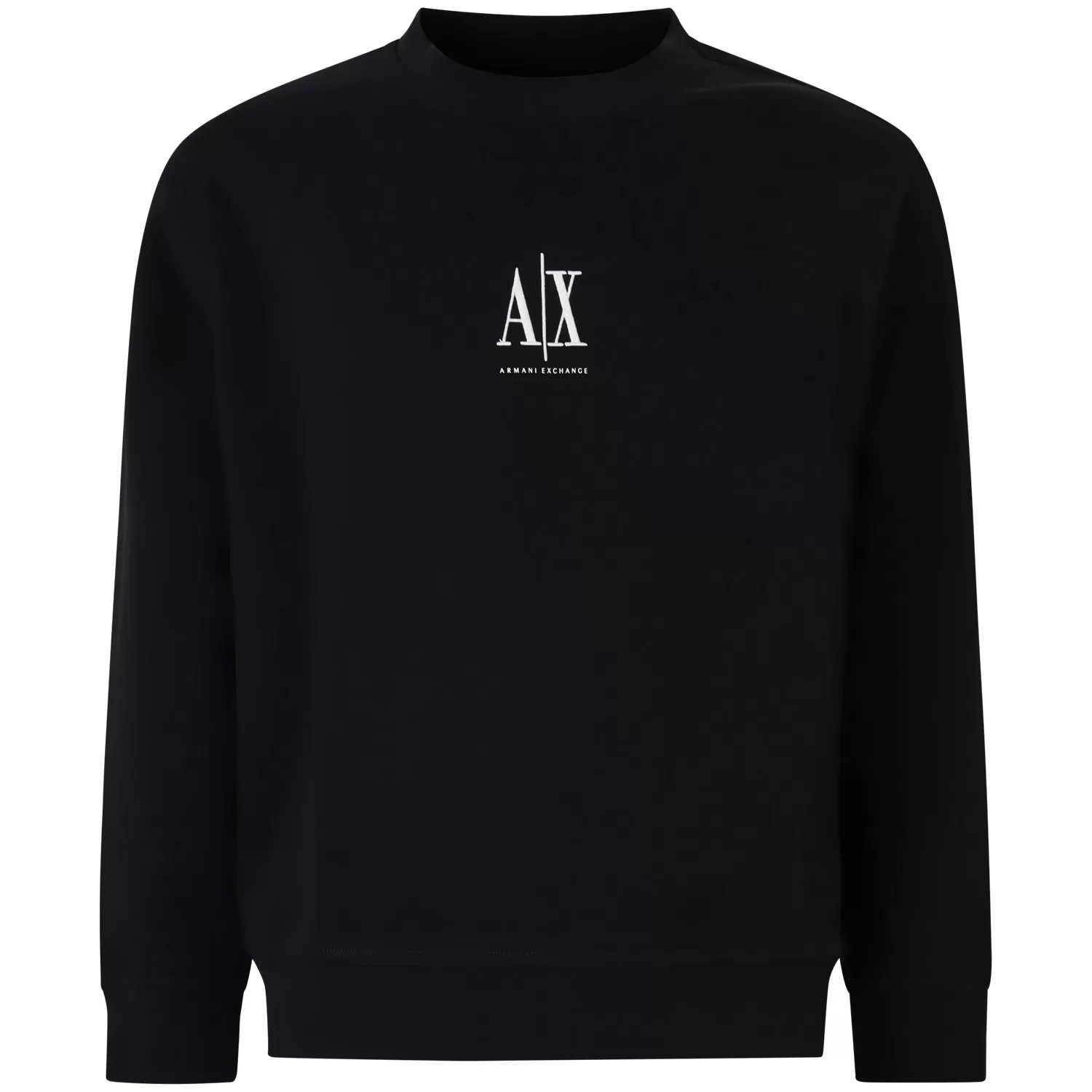 ARMANI EXCHANGE - Felpa nera con mini logo per uomo
