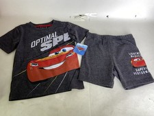 Disney Cars Lightning McQueen 2 Piece T-Shirt Shorts Set Outfit Boys Size 5