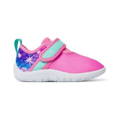 Speedo Toddler (9-10) Printed Shore Explore Mermaid Scale Aqua Sock Water Shoe