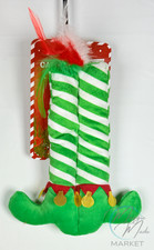 New Elf Legs Christmas Cat Toy   Catnip Inside   Plush  Feathers   Holiday Fun