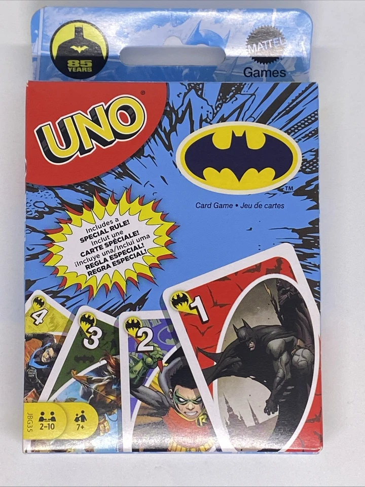 Uno Batman Card Game Celebrating 85 Years of Batman Bat Signal Rules Game Night - Image 3 of 4