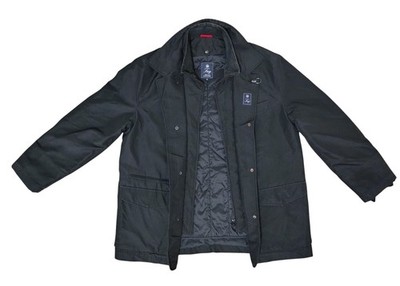 Fay Italy Double Front Field Jacket XXL Black Padded Ganci Coat Luxury Authentic