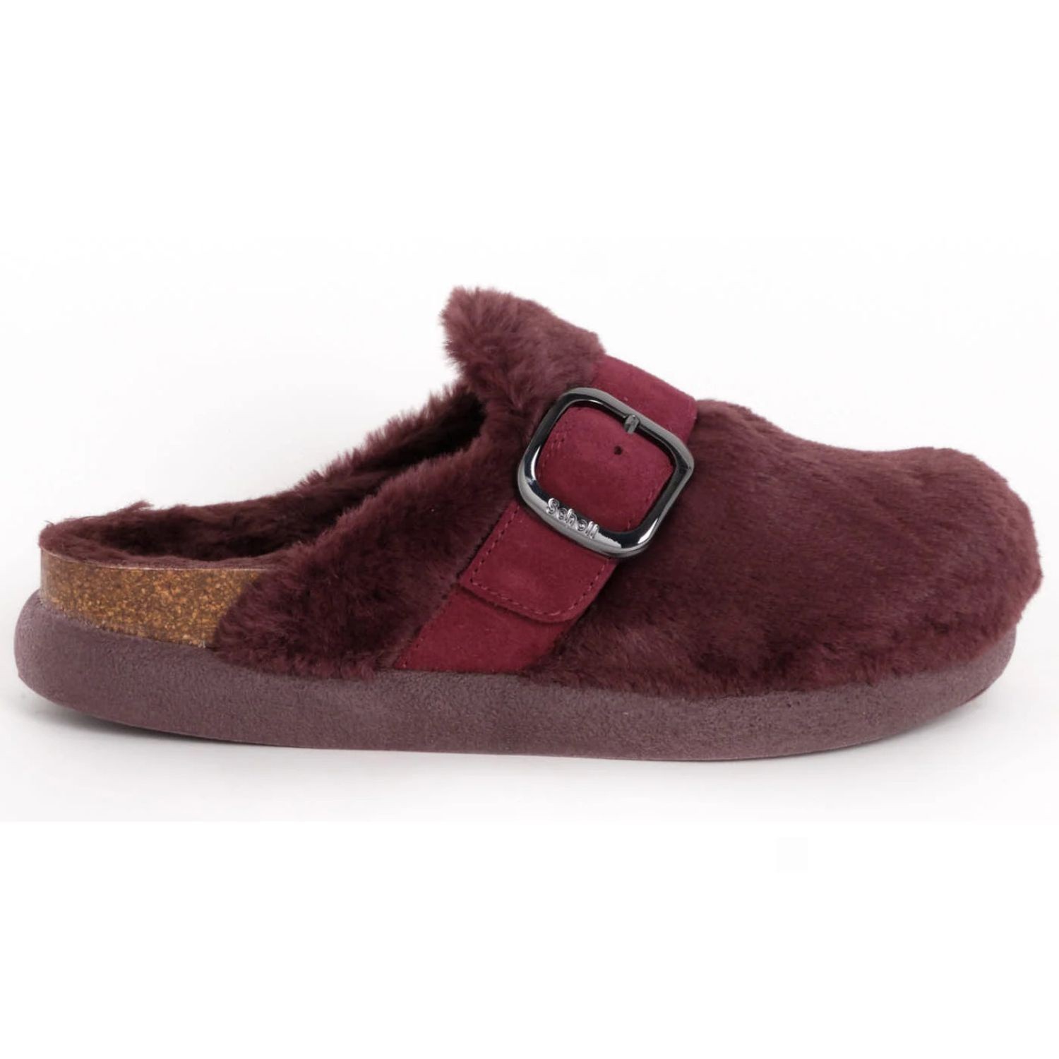 Damen Scholl Ivy mit Fell bordeauxfarben 38 17590₽