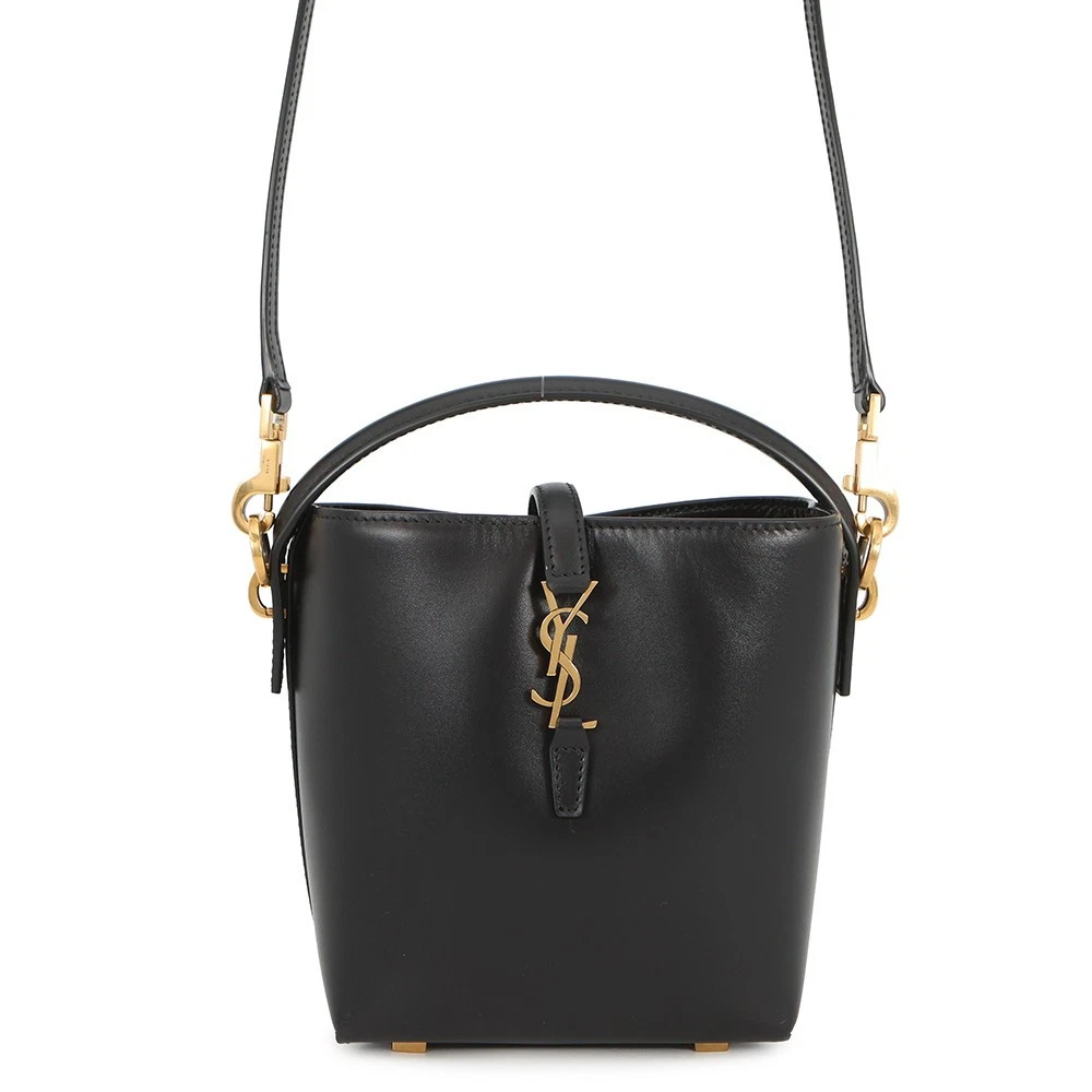 Saint Laurent — SAINT LAURENT PARIS LE 37 Bucket 2-Way Shoulder Bag Size Mini Calf Leather B...