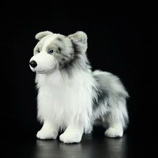 29cm/11.4" Merle Border Collie Dog Soft Stuffed Plush Toy Animal Doll Kids Gift