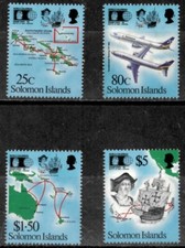 Solomon Islands 1992 - Columbus - Set of 4 Stamps - Scott #723-26 - MNH