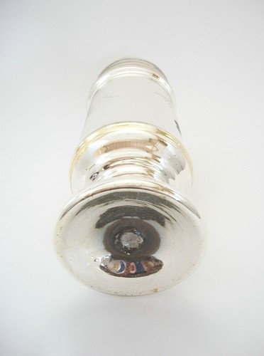 Antique Floral Painted Gold & Silver Mercury Glass Vase - France - 19th Century - 第 11/14 張圖片