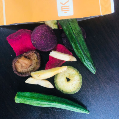 Vegetables 50g x 2 Bags Colorful Dried  Mixed Crispy Fruit Veggie Snacks