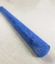 Juma Gem Blue 18mm Dia. x 12" Rod For Pens, Stems, Pipes, Knives - 1pc