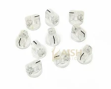 10PCS Clear Davies Style 1/4" Guitar Effects Pedal Knobs Transparent AMP Knob