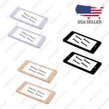 2 Pcs Plastic Guitar Flat Bottom Humbucker Pickup Rings Frame with Screws