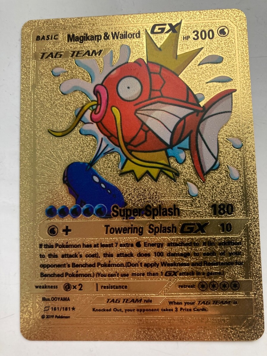 Magikarp & Wailord GX 161/181 gold pokemon card | eBay UK