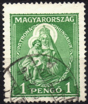 UNGARN 1932 - gebraucht 1 Pinguin Madonna mit Kind #UN1