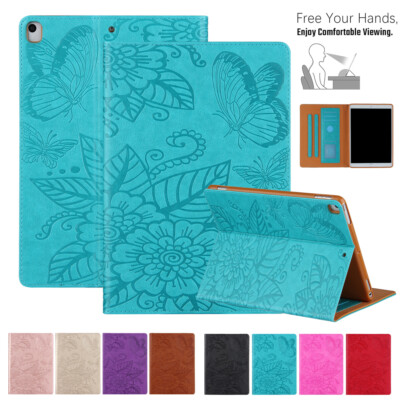 For iPad 7/8/9 Mini 1 2 3 4 5 Air 3 4 Pro 11''Magnetic Leather Pattern Case Cover