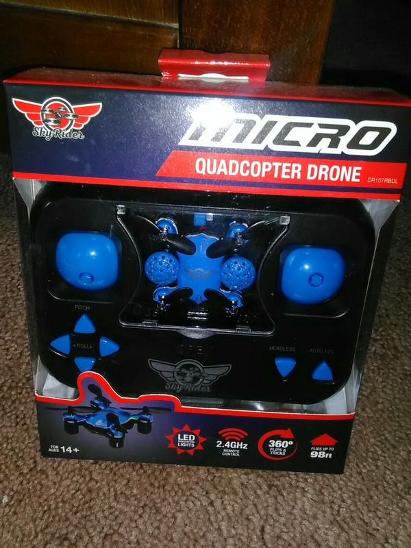 SKY RIDER MICRO QUADCOPTER DRONE  (BLUE or RED) 360° FLIPS & TRICKS! (NEW)