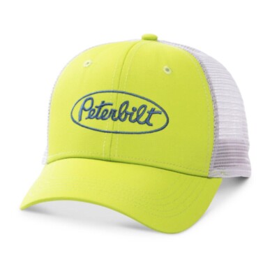 Peterbilt Trucks Motors Neon Green & Blue Performance Snapback Mesh Cap/Hat