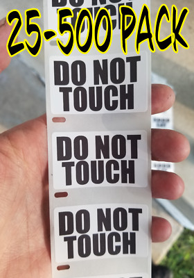DO NOT TOUCH WARNING STICKERS 25-1000 Pack Label decal gag joke decal ...