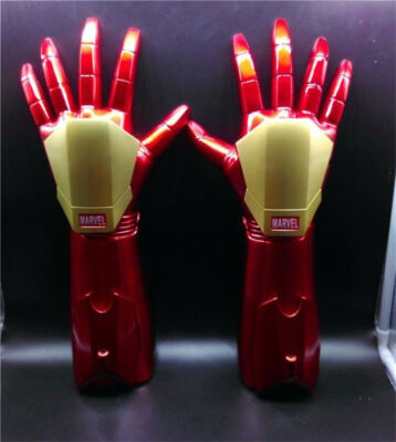 Iron Man Tony Stark A Pair Gloves LED Light Hand Laser Cosplay Props US STOCK!!