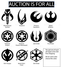 Star Wars Stickers Empire Lot Vinyl Decal Car Window Wall Decor 11pc. SET