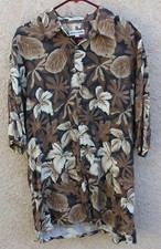 PIERRE CARDIN BUTTON UP MULTI COLOR SHORT SLEEVE SHIRT W/POCKET SIZE L