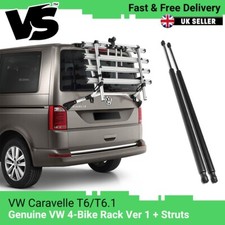 FOR VW T6 CARAVELLE 15> GENUINE TAILGATE 4 BIKE BICYCLE HOLDER RACK + GAS STRUTS