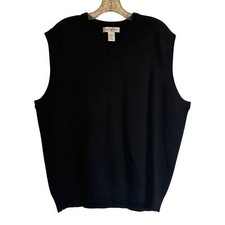 Cypress Links V Neck Sweater Vest Men's Size XL Black
