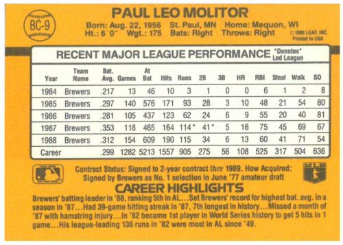 1989 DONRUSS MVP BONUS CARDS (You Pick From List) - Picture 13 of 25