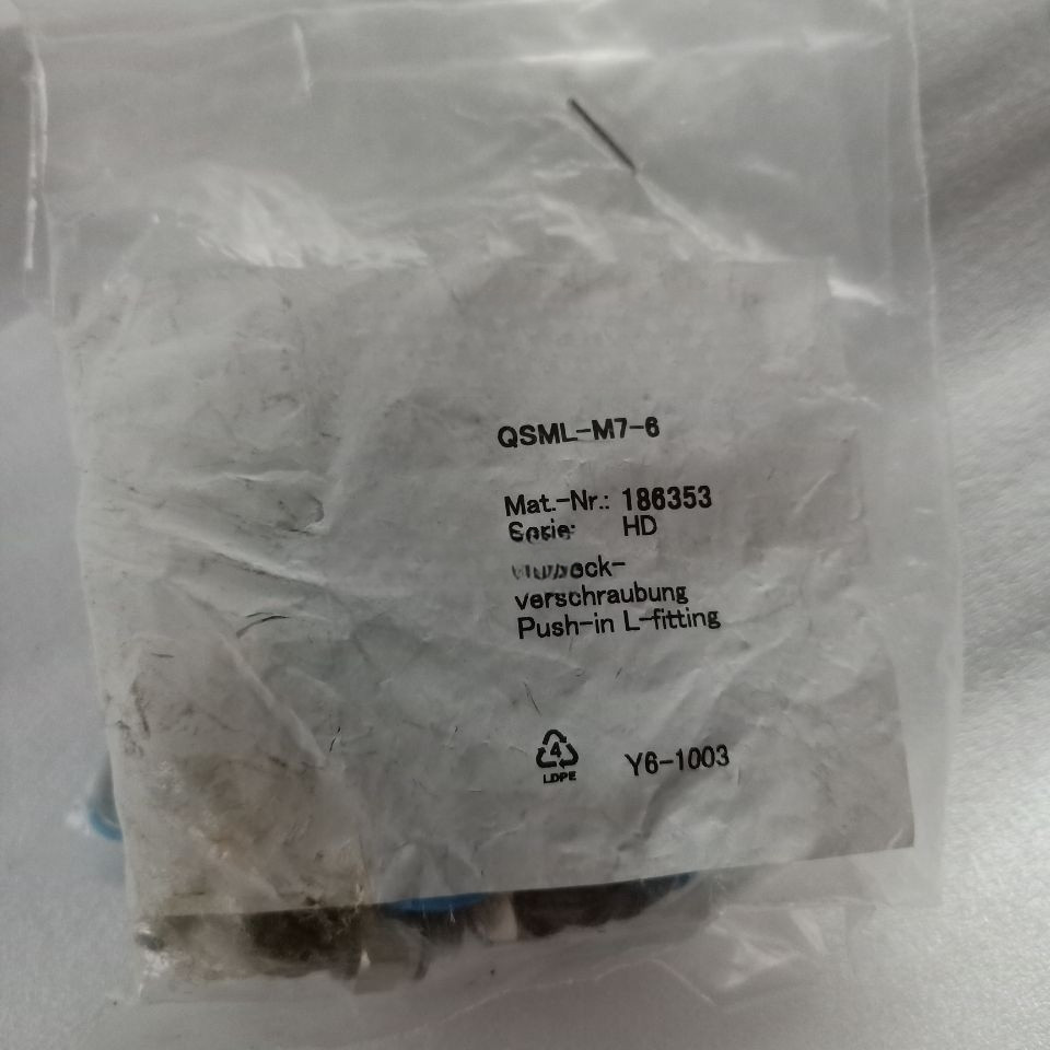 For FESTO L-type quick-connect threaded fittings QSML-M7-6 186353