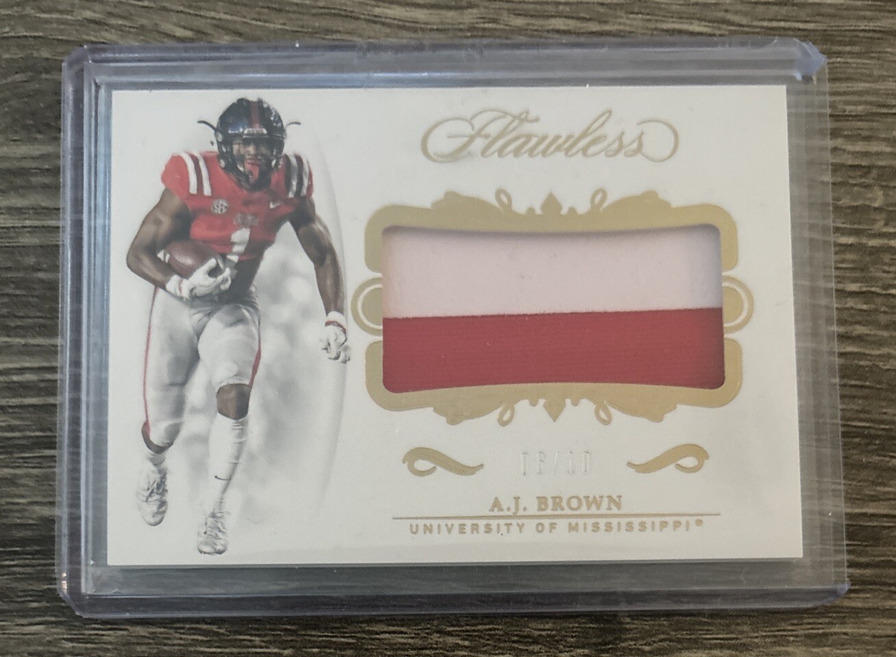 2019 Panini Flawless Collegiate AJ Brown Gold Patch /10 (RC) - Ole Miss Rebels