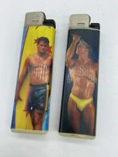 Vintage Feudor Lighters 80's Hunk Buff Bodybuilder Men Set Lot Disposable