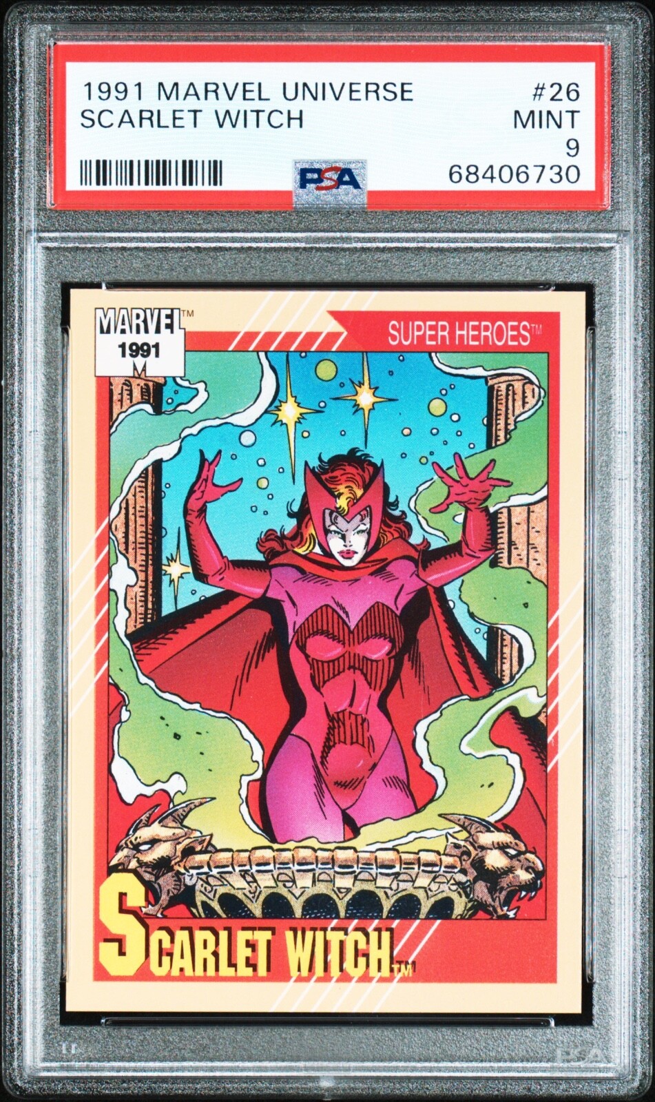 Scarlet Witch 1991 Marvel Universe Super Heroes - #26 - PSA 9 MINT