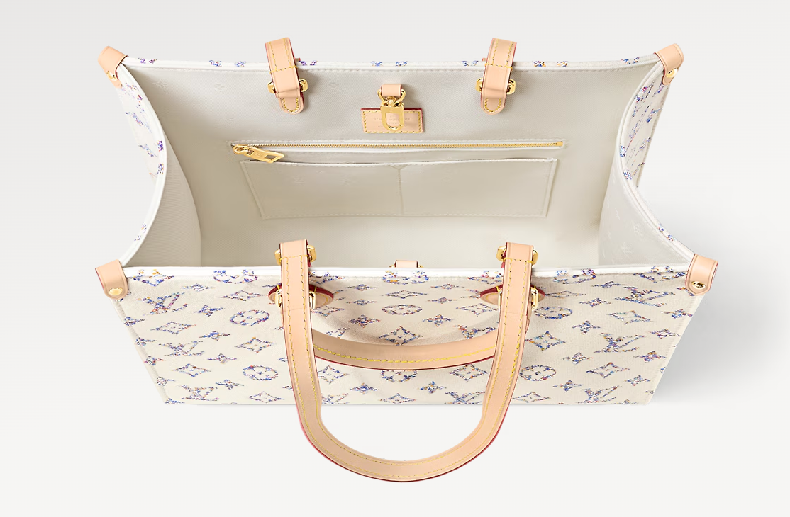 NIB Louis Vuitton On The Go MM Cream Nautical M24708 💯% Authentic