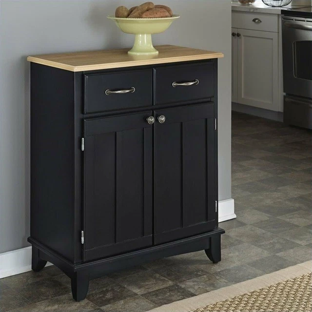 Wood Veneer Kitchen Black Sideboards, Buffets & Trolleys