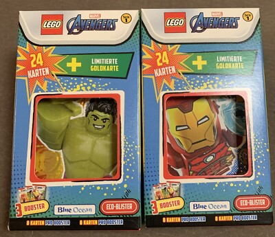 LEGO Marvel Avengers TCG Serie 1 - 2x Eco-Blister mit LE Goldkarten (LE3 & LE4)