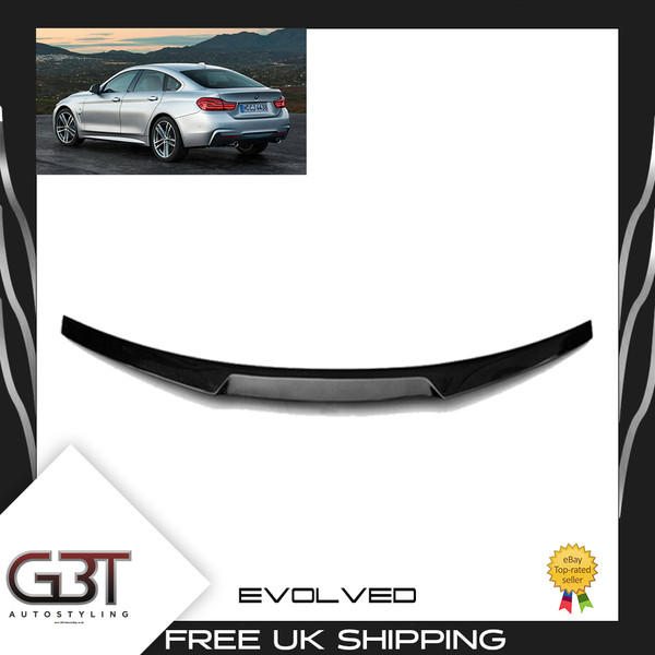Adatto Per Bmw Serie 4 F36 M4 Style Spoiler 2014+ 4 Porte Gran Coupe Fibra Di Carbonio-image