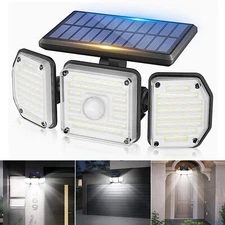 122 LED Solar Lights PIR Motion Sensor Outdoor Garden Street Wall Security Lamp
