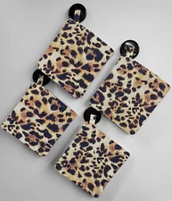 Animal Print Jaguar Pot Holders (Set of 4)