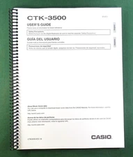 Casio CTK-3500 Instruction Manual: 40 Pages Coil Bound & Protective Covers!